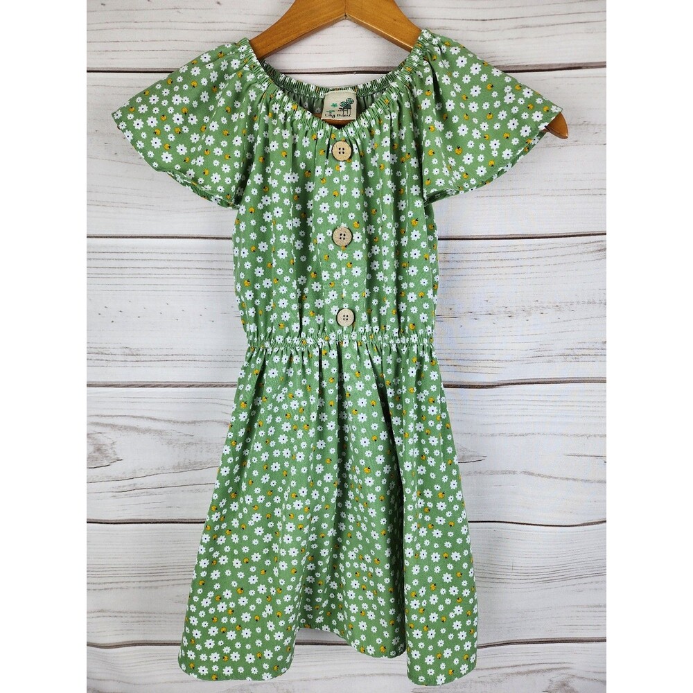 Lily Bleu Green Spring Dress Girls Size 7 Small